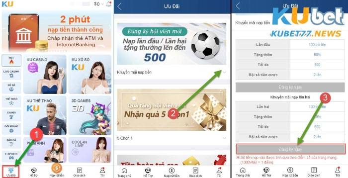 Khuyến mãi nạp tiền Kubet sẽ được nhận ngay 50% số tiền nạp